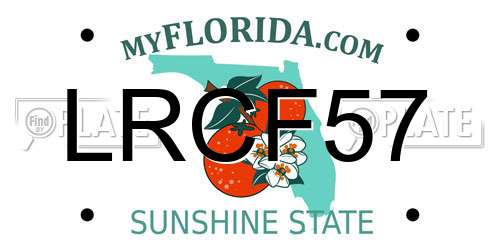 LRCF57 Florida License Plate