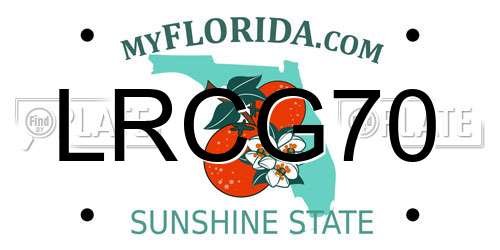 LRCG70 Florida License Plate