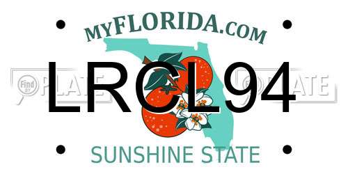 LRCL94 Florida License Plate