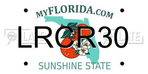LRCR30 Florida License Plate