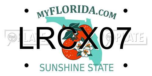 LRCX07 Florida License Plate