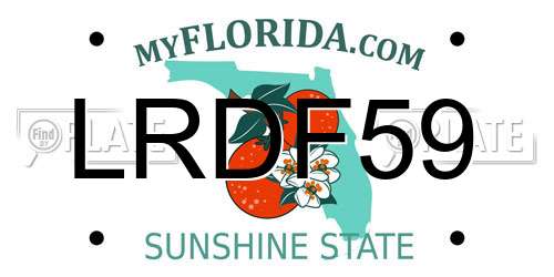LRDF59 Florida License Plate