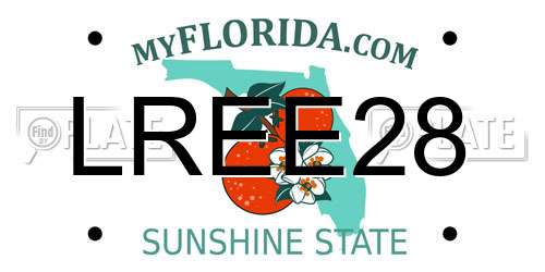 LREE28 Florida License Plate