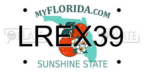 LREX39 Florida License Plate