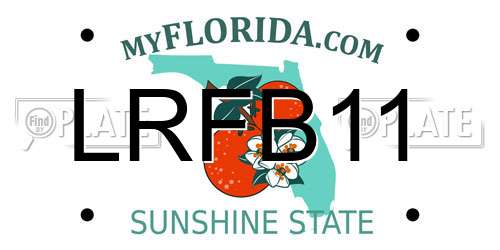 LRFB11 Florida License Plate