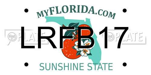 LRFB17 Florida License Plate