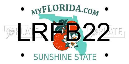 LRFB22 Florida License Plate