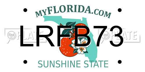 LRFB73 Florida License Plate