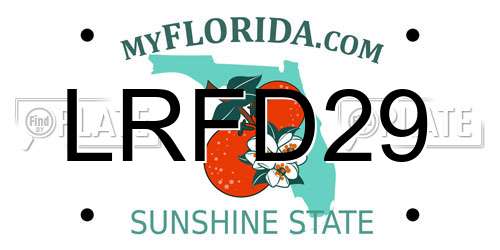 LRFD29 Florida License Plate