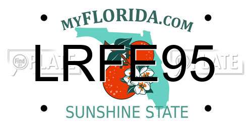 LRFE95 Florida License Plate
