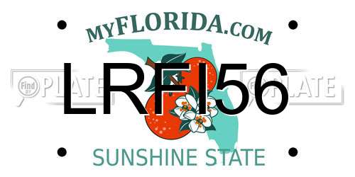 LRFI56 Florida License Plate