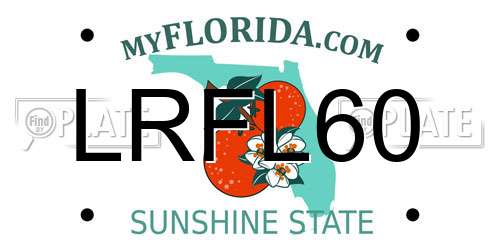 LRFL60 Florida License Plate