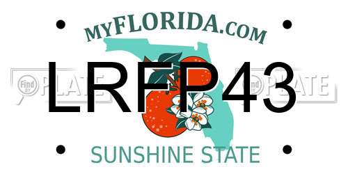 LRFP43 Florida License Plate