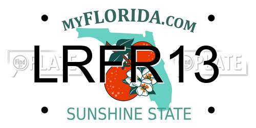 LRFR13 Florida License Plate
