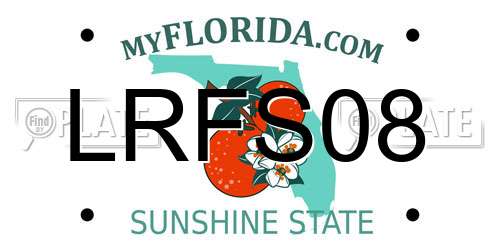 LRFS08 Florida License Plate