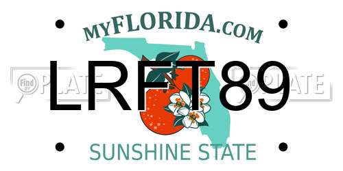 LRFT89 Florida License Plate
