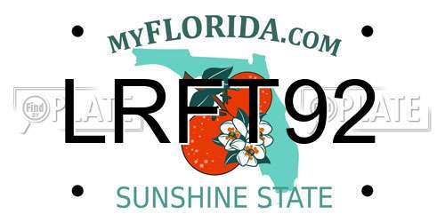 LRFT92 Florida License Plate