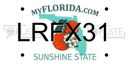 LRFX31 Florida License Plate