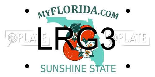 LRG3 Florida License Plate