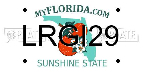 LRGI29 Florida License Plate