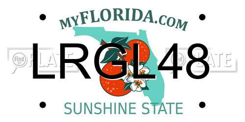 LRGL48 Florida License Plate