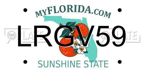 LRGV59 Florida License Plate