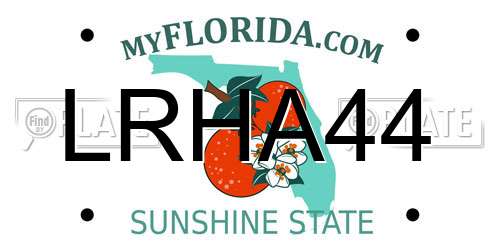 LRHA44 Florida License Plate