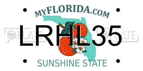 LRHL35 Florida License Plate