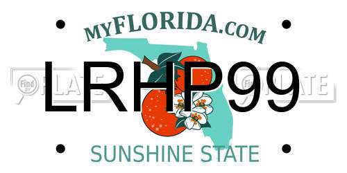 LRHP99 Florida License Plate