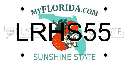 LRHS55 Florida License Plate