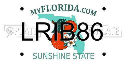 LRIB86 Florida License Plate