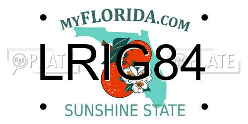 LRIG84 Florida License Plate