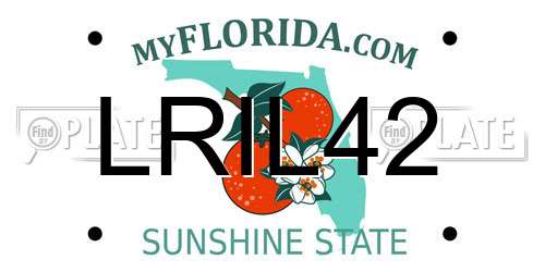 LRIL42 Florida License Plate