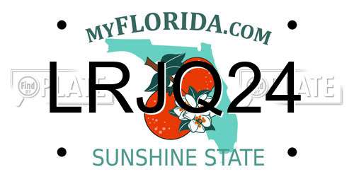 LRJQ24 Florida License Plate