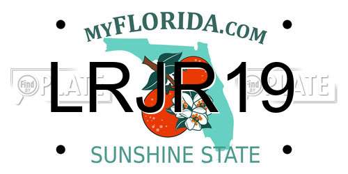 LRJR19 Florida License Plate