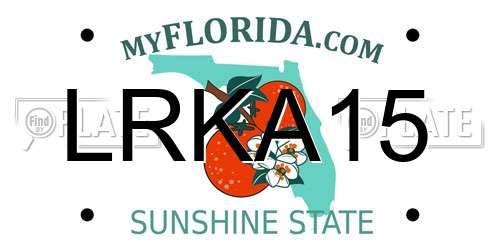 LRKA15 Florida License Plate