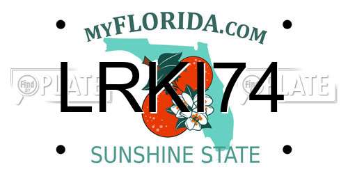 LRKI74 Florida License Plate