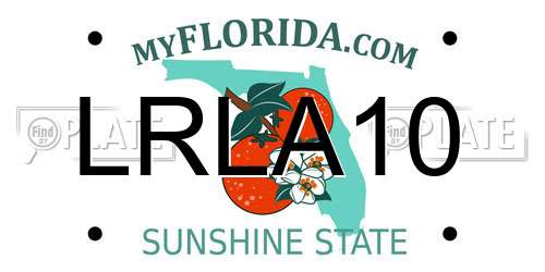 LRLA10 Florida License Plate