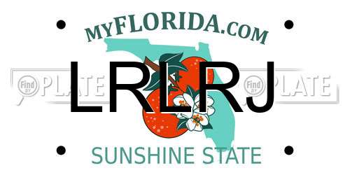 LRLRJ Florida License Plate