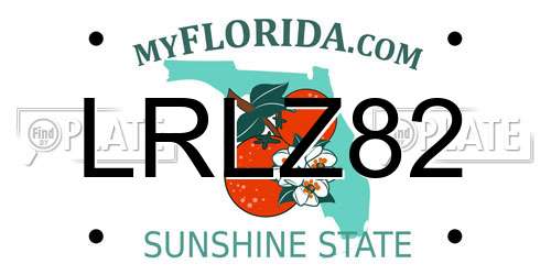 LRLZ82 Florida License Plate