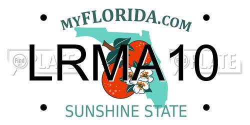 LRMA10 Florida License Plate
