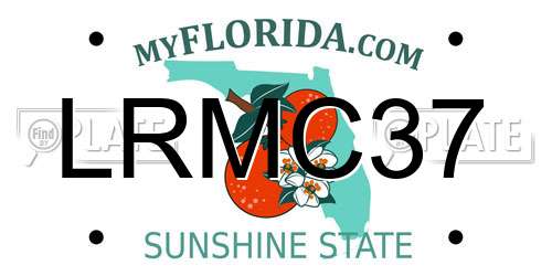 LRMC37 Florida License Plate