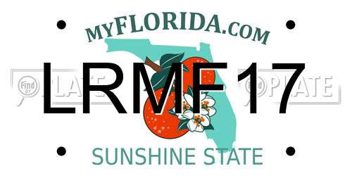 LRMF17 Florida License Plate