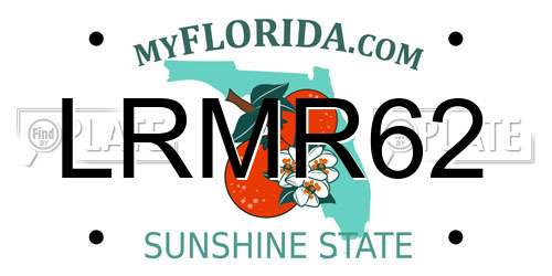 LRMR62 Florida License Plate