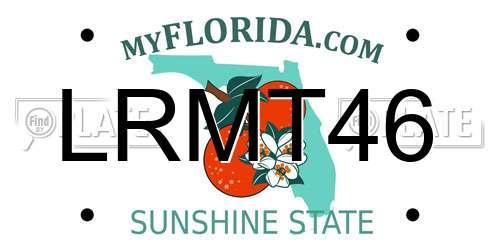 LRMT46 Florida License Plate