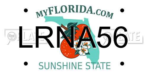 LRNA56 Florida License Plate