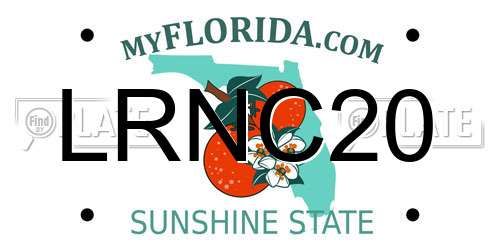 LRNC20 Florida License Plate