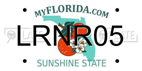 LRNR05 Florida License Plate