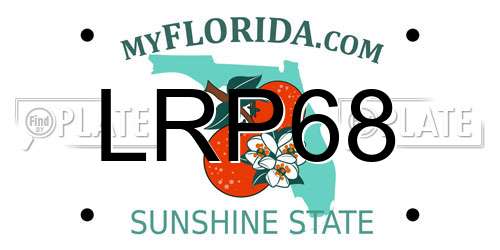 LRP68 Florida License Plate