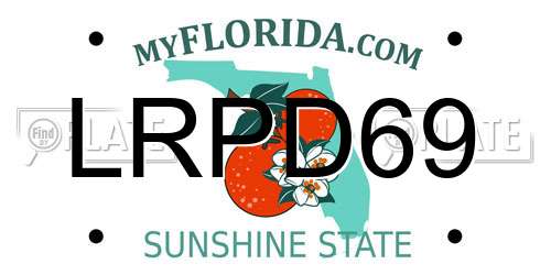 LRPD69 Florida License Plate